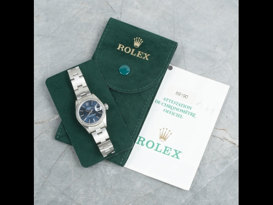 Rolex Date Lady 26 Blu Oyster Blue Jeans Dial - Rolex Guarantee 69190